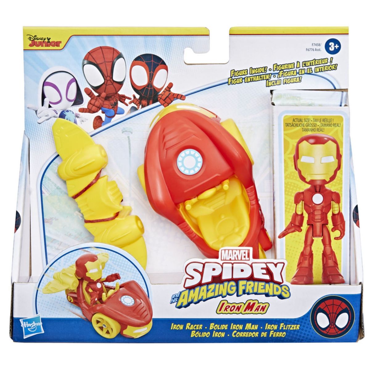 MARVEL - Figura de Acción Spidey and His Amazing Friends Bólido Iron Man Marvel