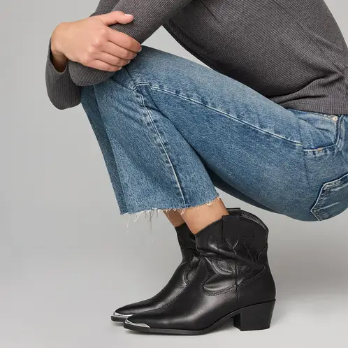 ALDO - Valley Bota Vaquera Mujer Cuero Negro