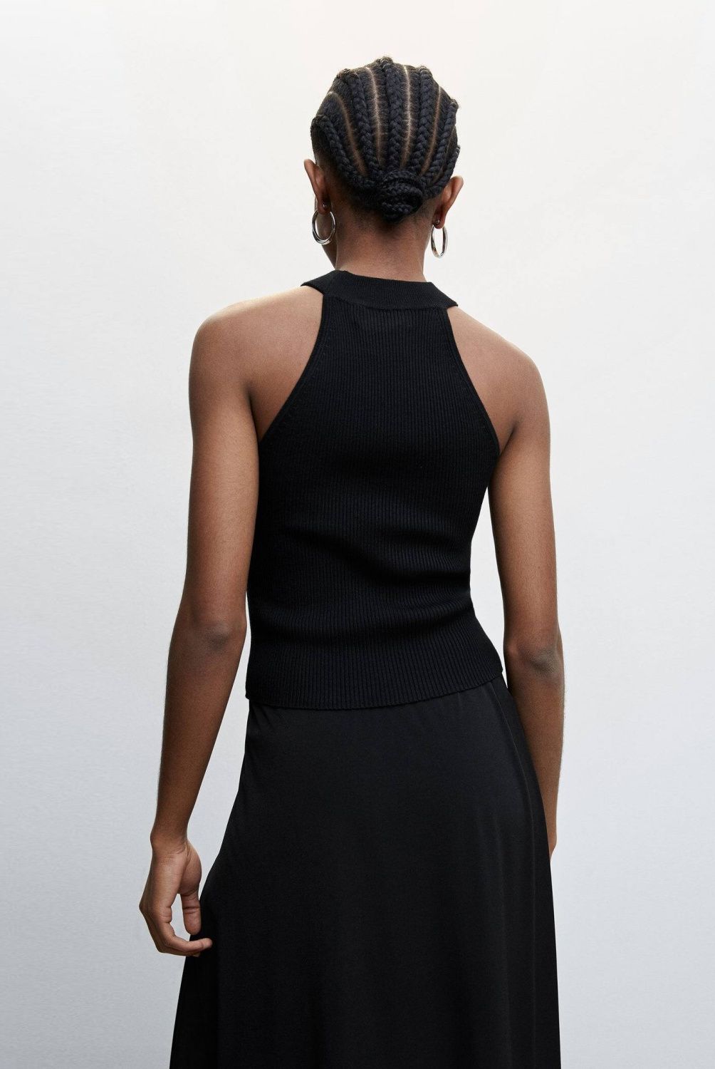 MANGO - Polera Punto Cuello Halter Mujer Mango