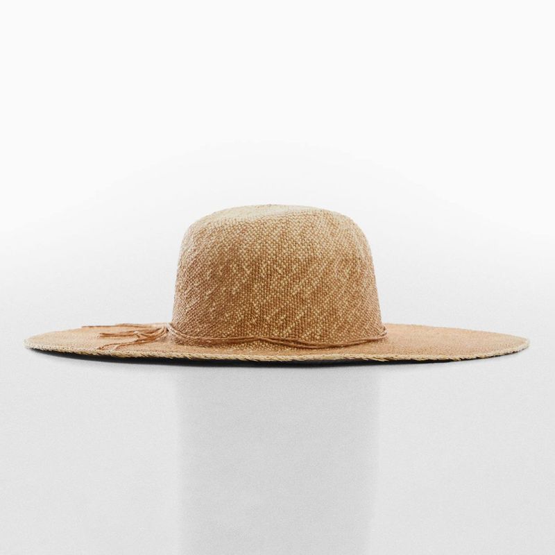 MANGO - Sombrero Fibra Natural Lazo Mujer Mango