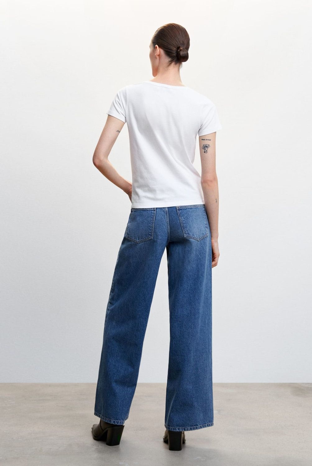 MANGO - Polera Manga Corta Algodón Mujer Mango
