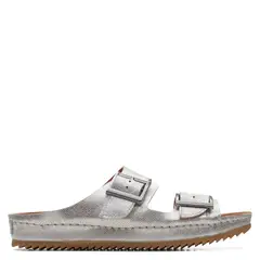CLARKS - Sandalia Mujer Plateado