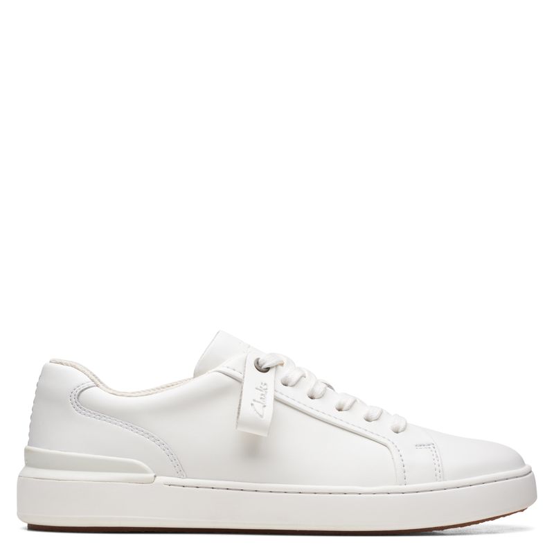 CLARKS - Zapatilla Urbana Hombre Cuero Blanco Clarks