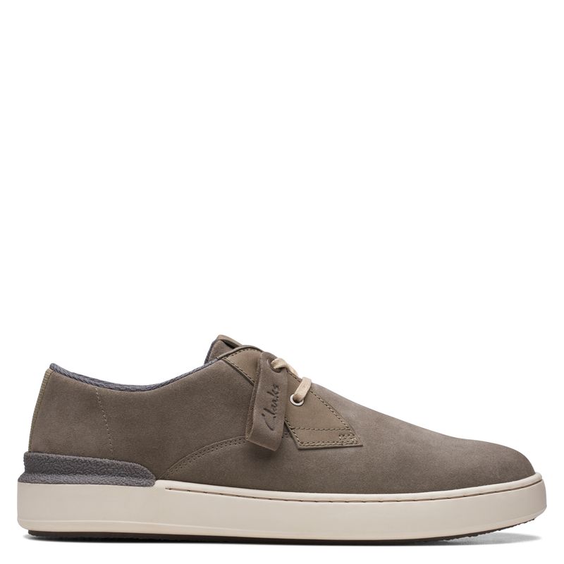 CLARKS - Zapatilla Urbana Hombre Cuero Gris Clarks