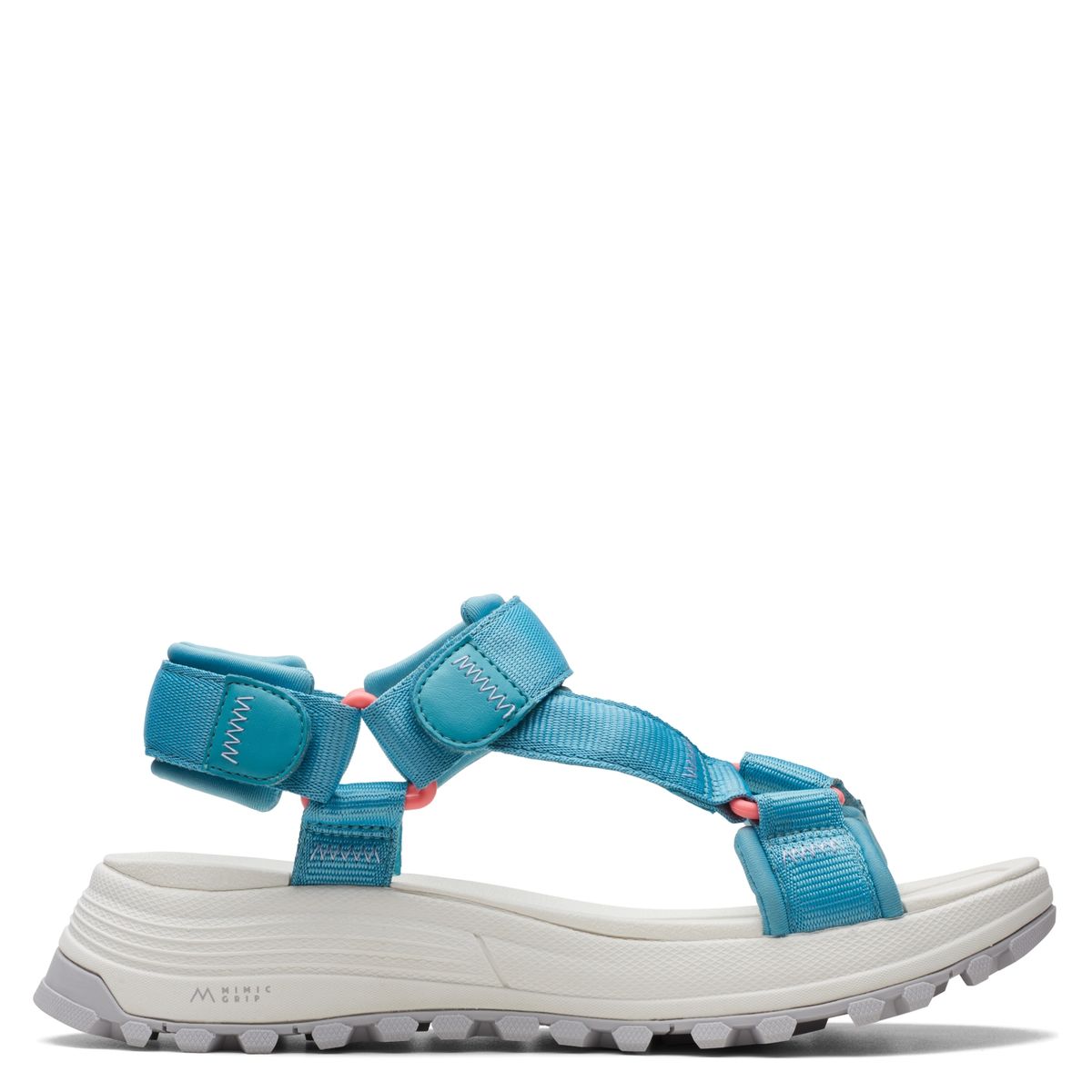 CLARKS - Sandalia Mujer Cuero Celeste Clarks