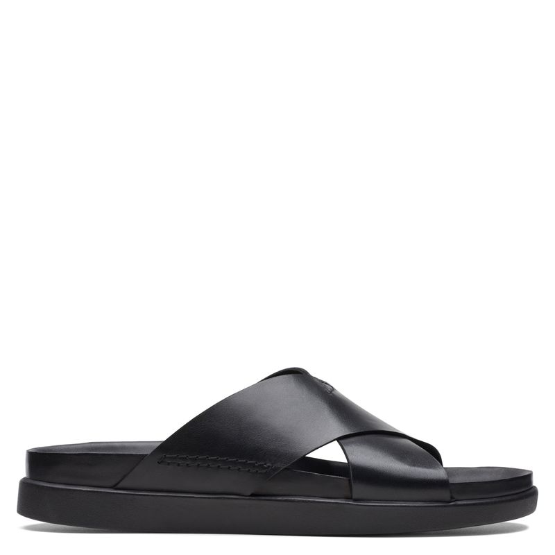 CLARKS - Sandalia Hombre Cuero Negro Clarks