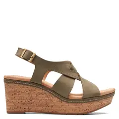 CLARKS - Sandalia Mujer Cuero Café