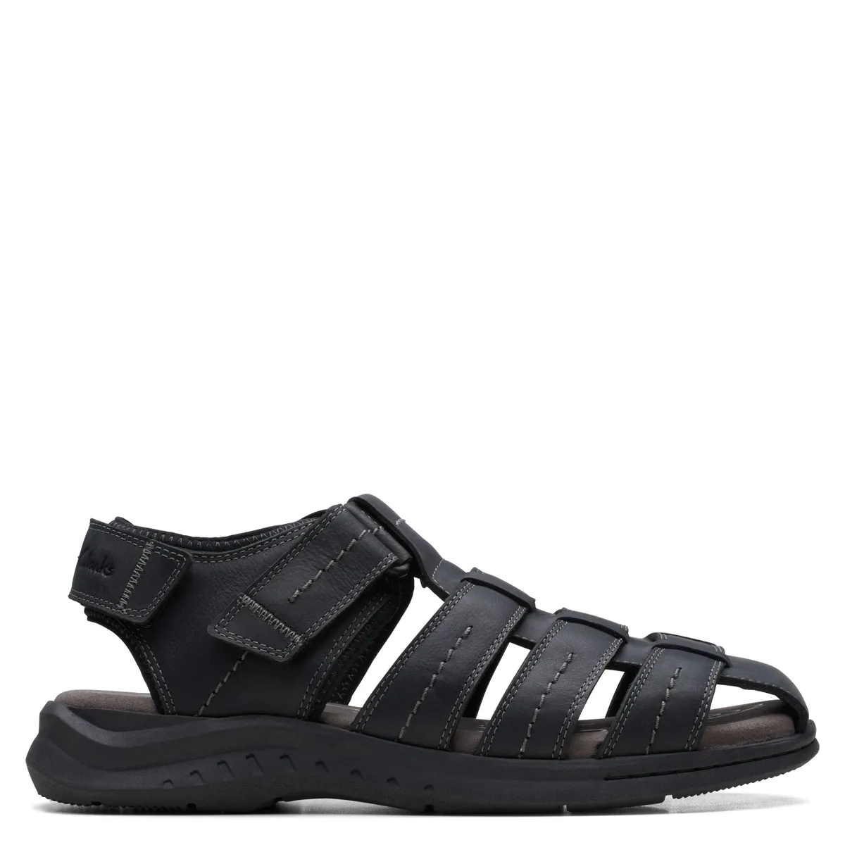 CLARKS - Sandalia Hombre Cuero Negro Clarks