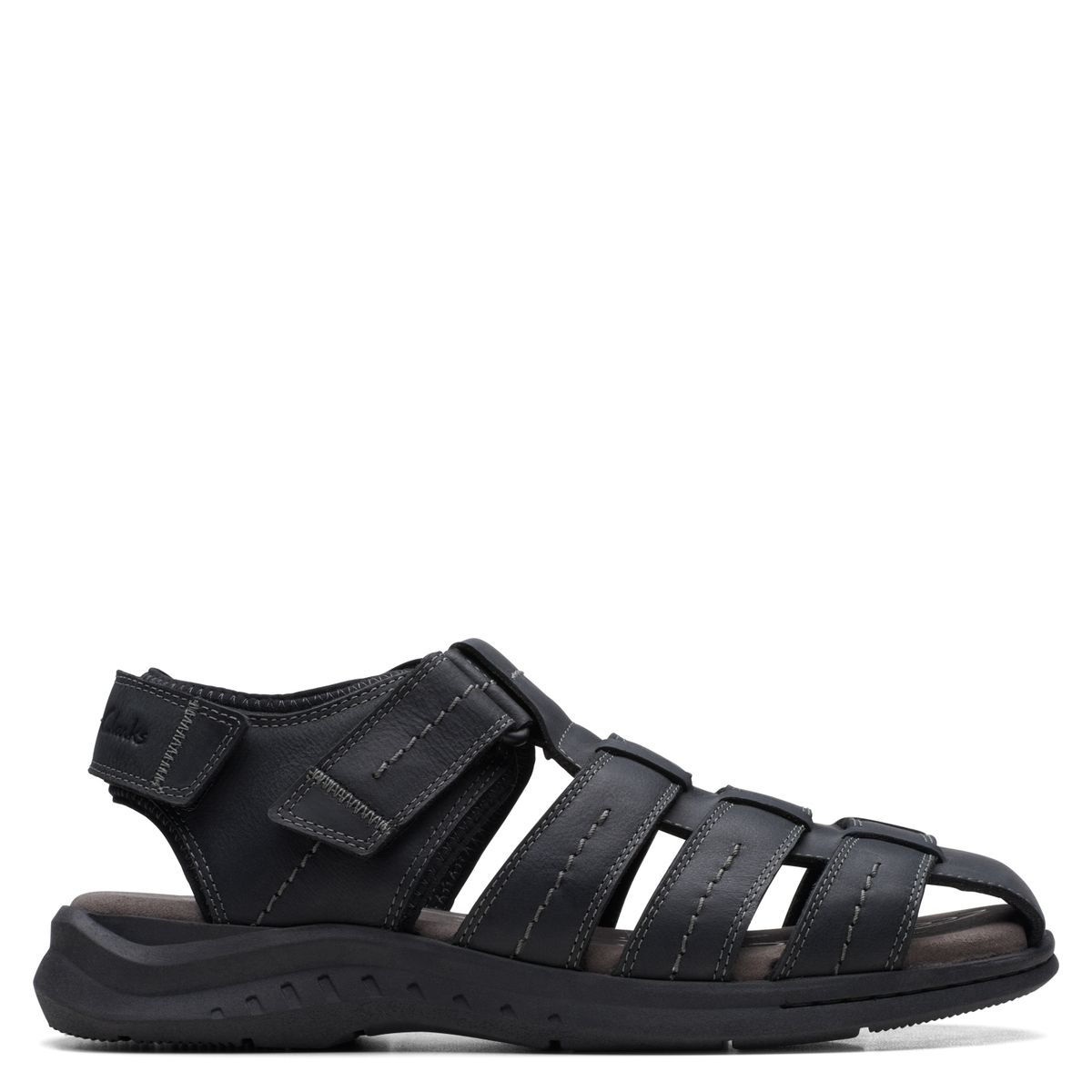 CLARKS - Sandalia Hombre Cuero Negro Clarks