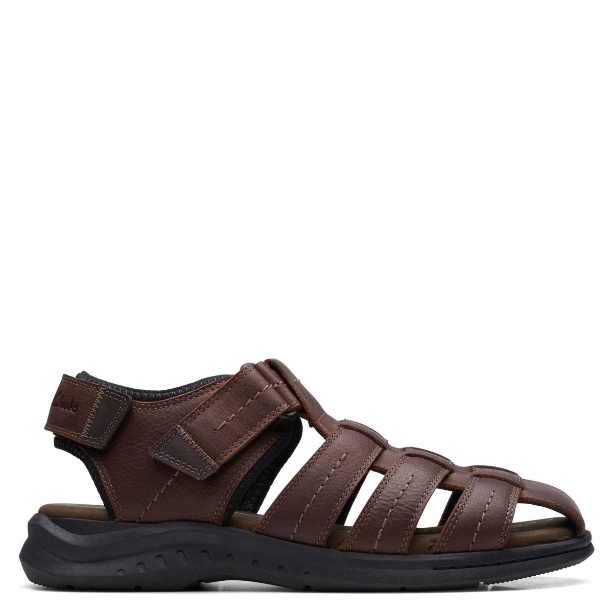 CLARKS - Sandalia Hombre Cuero Café Clarks