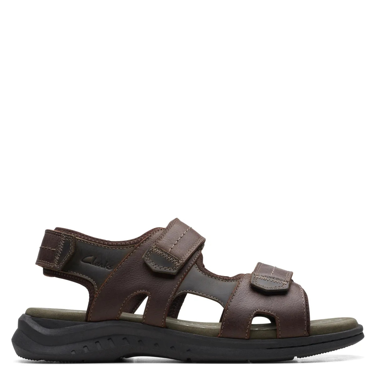 CLARKS - Sandalia Hombre Cuero Café Clarks