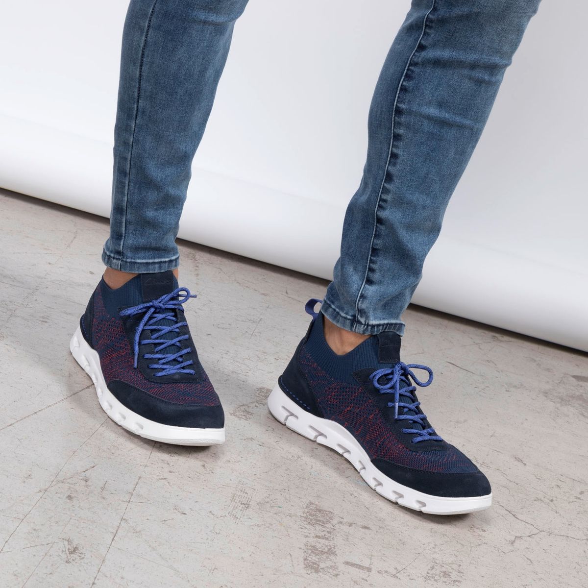 CLARKS - Zapatilla Urbana Hombre Azul Clarks