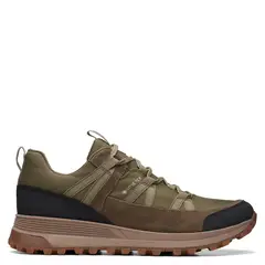 CLARKS - Zapatilla Urbana Hombre Cuero Verde