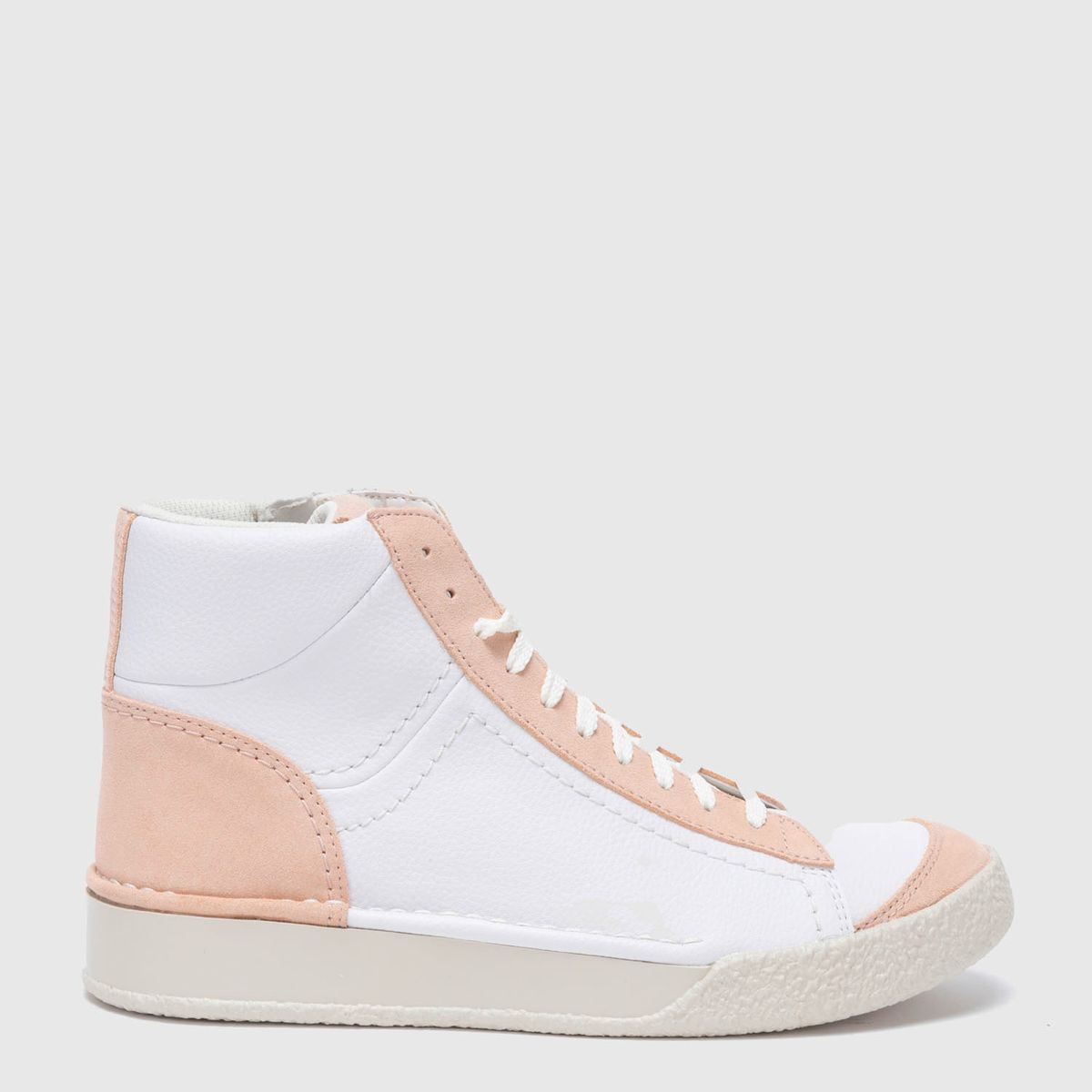 CLARKS - Zapatilla Urbana Mujer Cuero Blanco Clarks