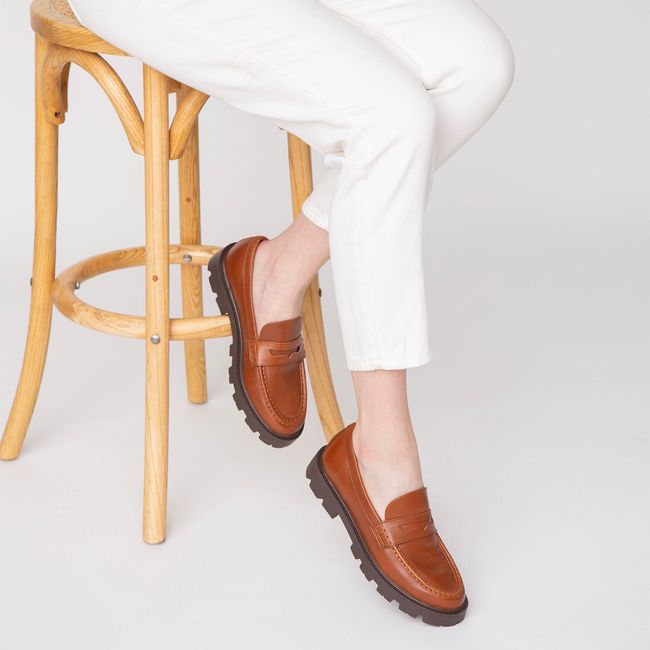 ALDO - Soprano Mocasín Mujer Cuero Café Aldo