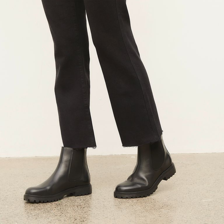 Adalitlan Botín Mujer Cuero Negro