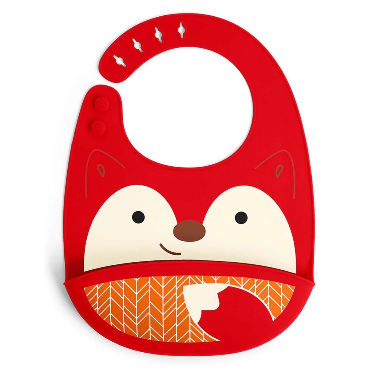 SKIP HOP - Zoo Fold And Go Solicone Bib Fox Skip Hop