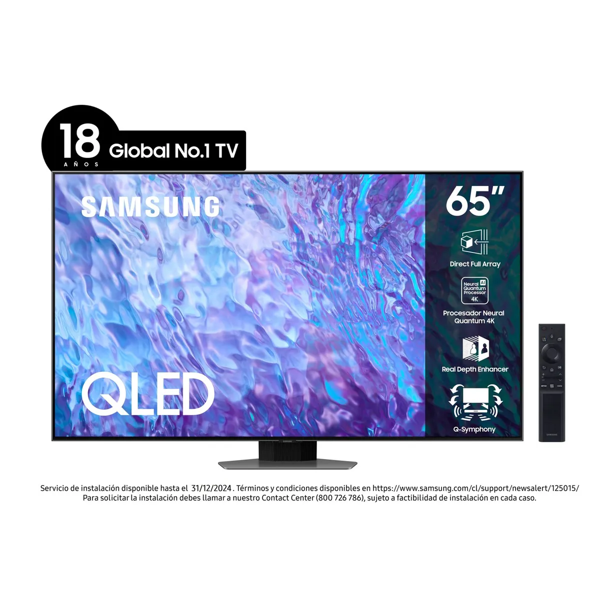SAMSUNG - Smart TV QLED 4K 65" Samsung Q80C 2023