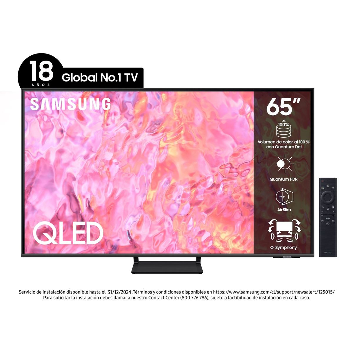SAMSUNG - Smart TV QLED 4K 65" Samsung Q65C 2023