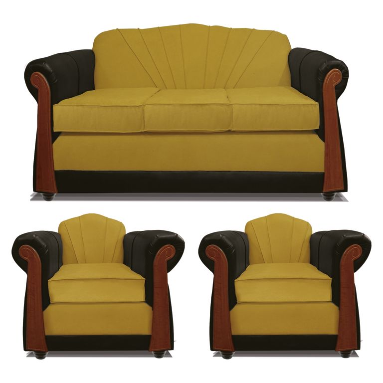 COMERCIALIZADORA ELEGANT DETAIL Juego De Living Marsella 3+1+1 T/Pu