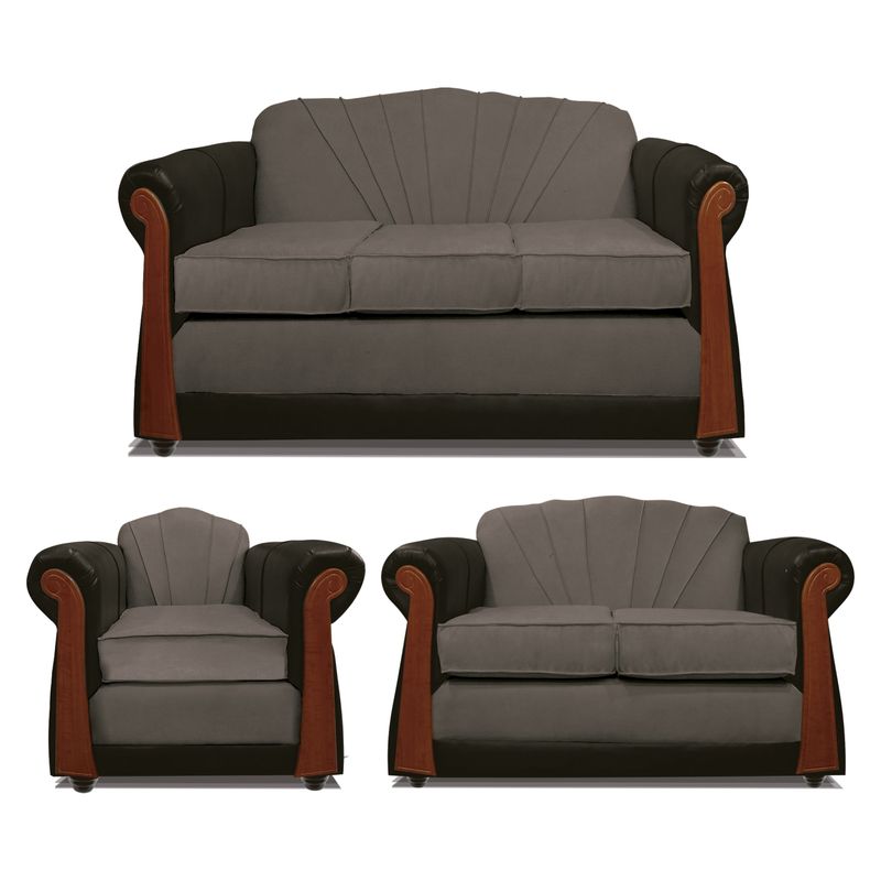 COMERCIALIZADORA ELEGANT DETAIL - Juego Living Marsella 3+2+1 T/Pu Comercializadora Elegant Detail