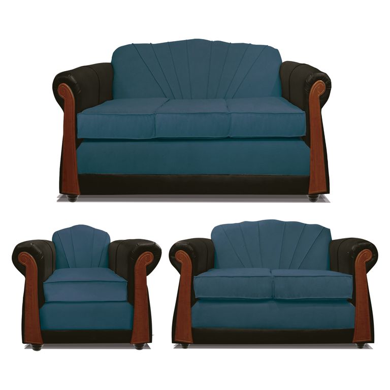 COMERCIALIZADORA ELEGANT DETAIL Juego De Living Marsella 3+2+1 T/Pu