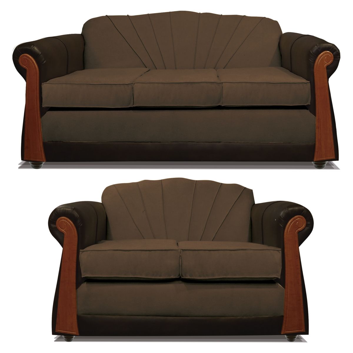 COMERCIALIZADORA ELEGANT DETAIL - Juego De Living Marsella Gris 3+2 T/Pu Elegant Detail