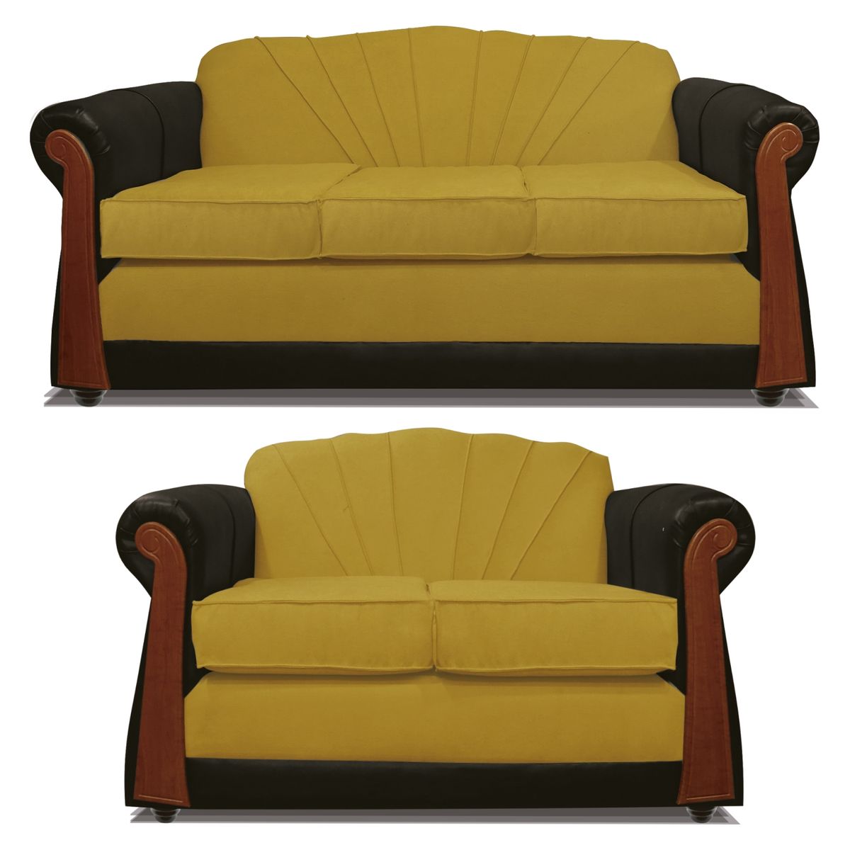 COMERCIALIZADORA ELEGANT DETAIL - Juego De Living Marsella Gris 3+2 T/Pu Elegant Detail