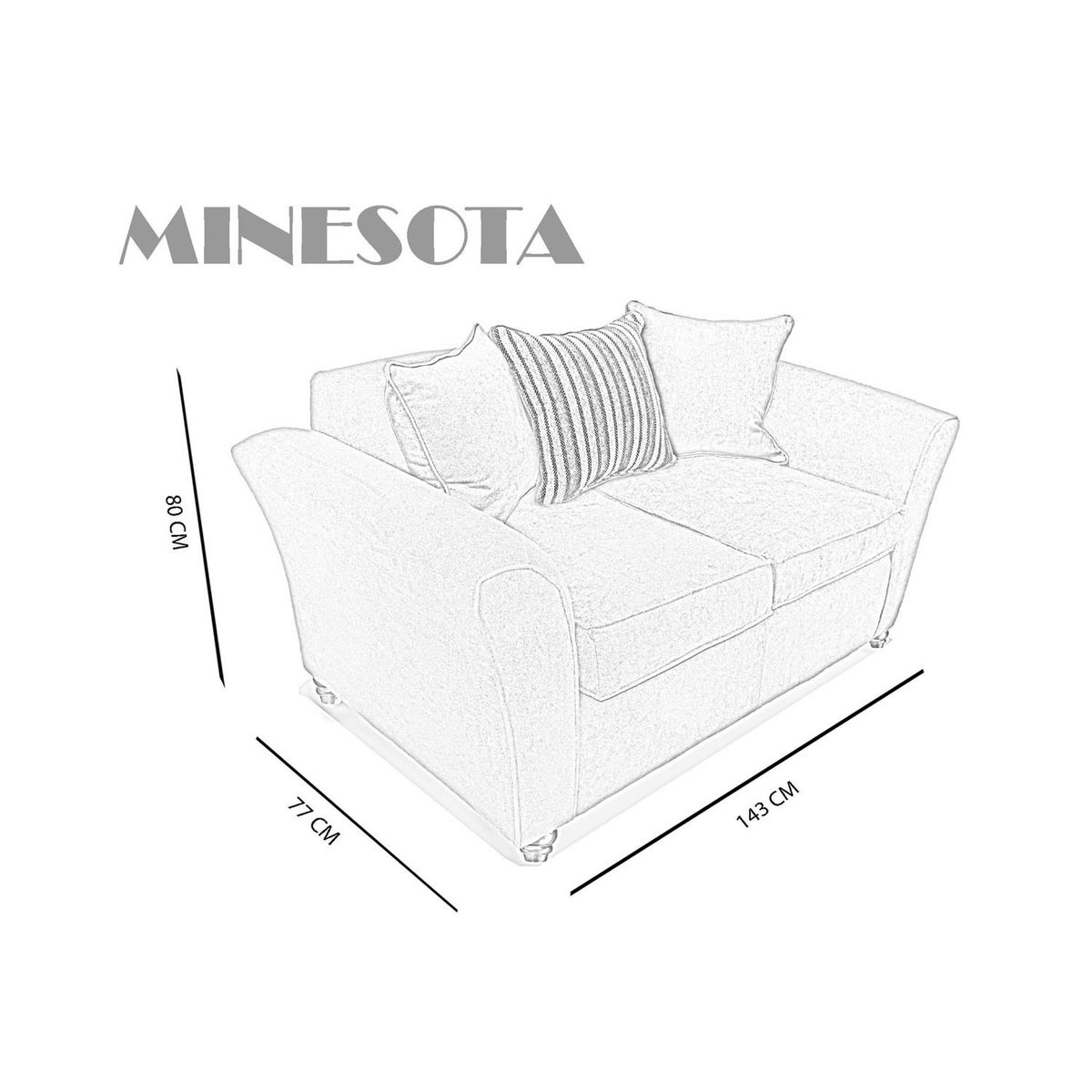COMERCIALIZADORA ELEGANT DETAIL - Sofá Minnesota 2 Cuerpos T/Pu Comercializadora Elegant Detail