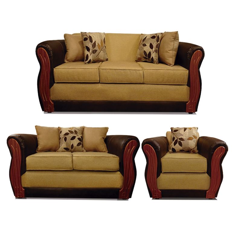 COMERCIALIZADORA ELEGANT DETAIL Juego De Living Girona 3+2+1 T/Pu