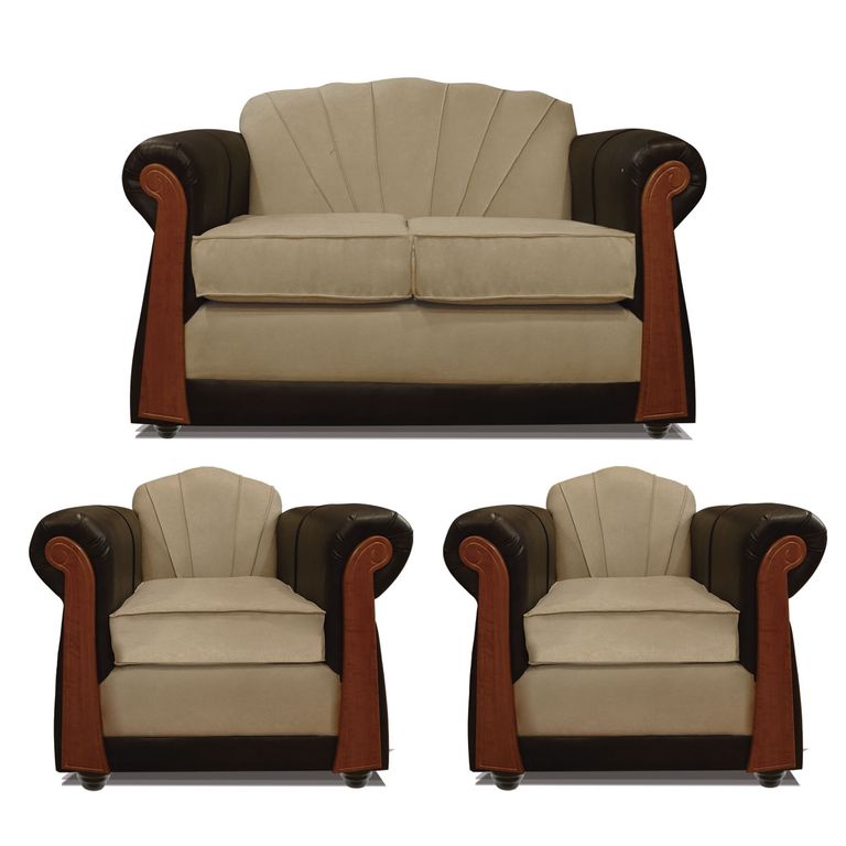 COMERCIALIZADORA ELEGANT DETAIL Juego De Living Marsella 2+1+1 T/Pu