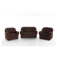 Juego De Living Mathew 2-1-1 Felpa