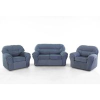 Juego De Living Mathew 2-1-1 Felpa