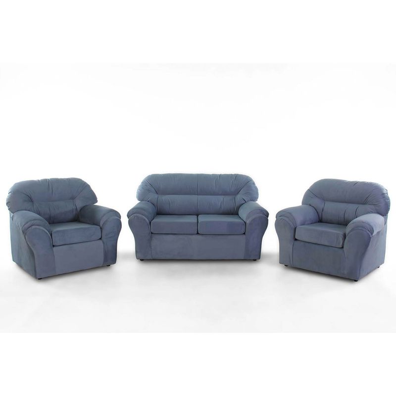 JDO & DESIGN - Juego De Living Mathew 2-1-1 Felpa Jdo & Design