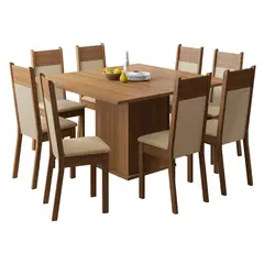 VEKKAHOME - Juego De Comedor 8 Sillas Clase