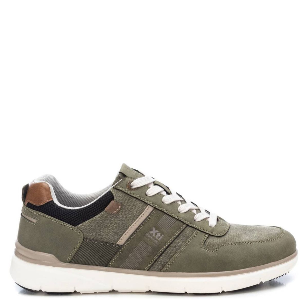 XTI - Zapatilla Urbana Hombre Beige/Khaki Xti