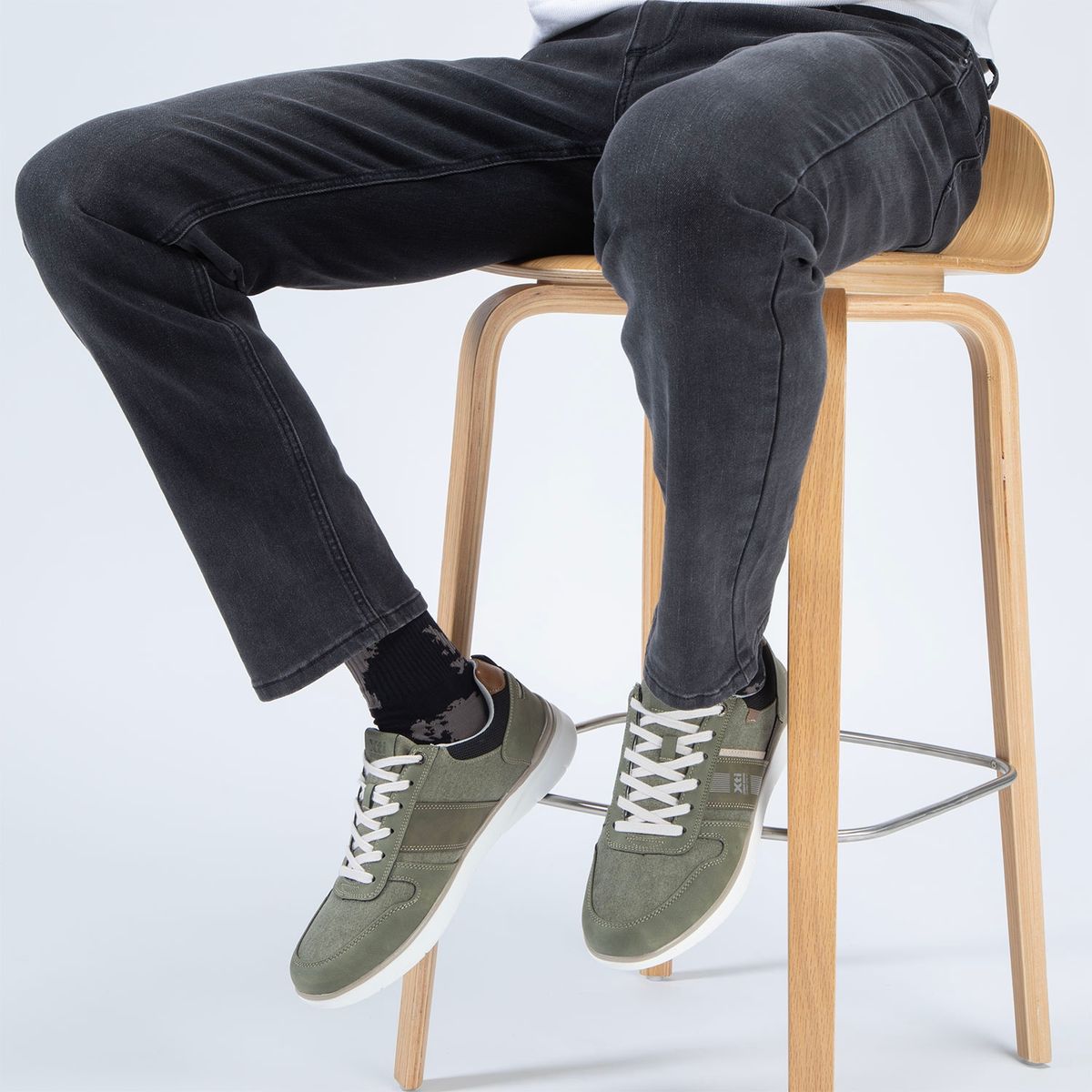 XTI - Zapatilla Urbana Hombre Beige/Khaki Xti