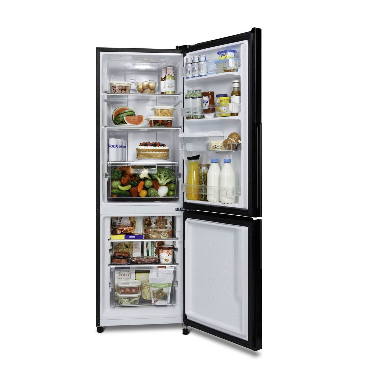 MABE - Refrigerador Bottom Freezer Brutos Black Steel Mabe 329 Litros No Frost RMB300IZLRP0 Mabe