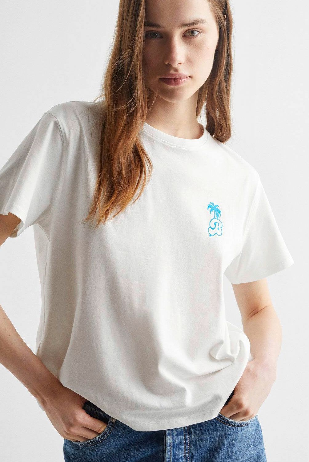 MANGO TEEN - Polera Estampada Algodón Barbiet Mujer Mango Teen