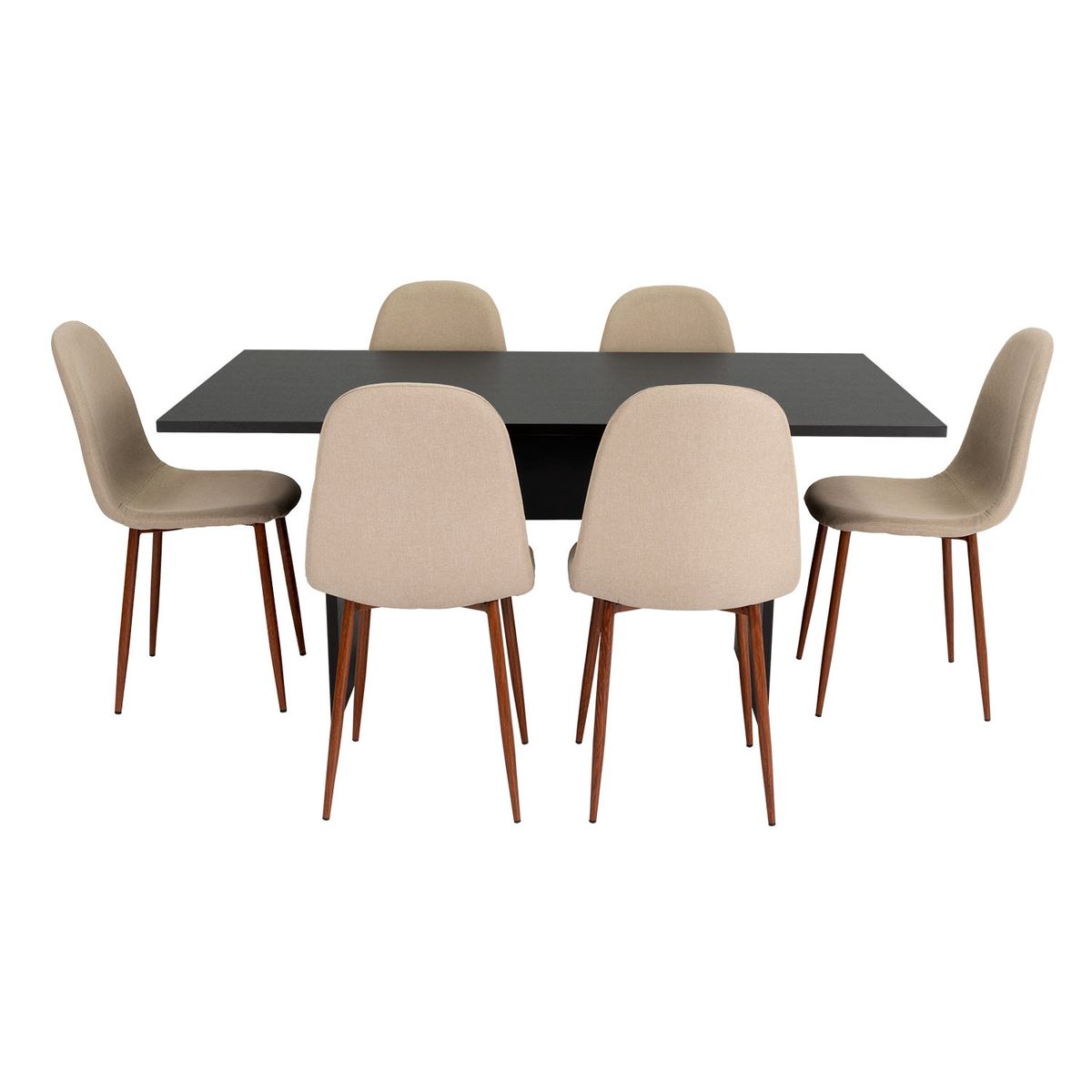 TUHOME - Mesa Comedor+6 Sillas S/Brazo +W/Cc Tuhome