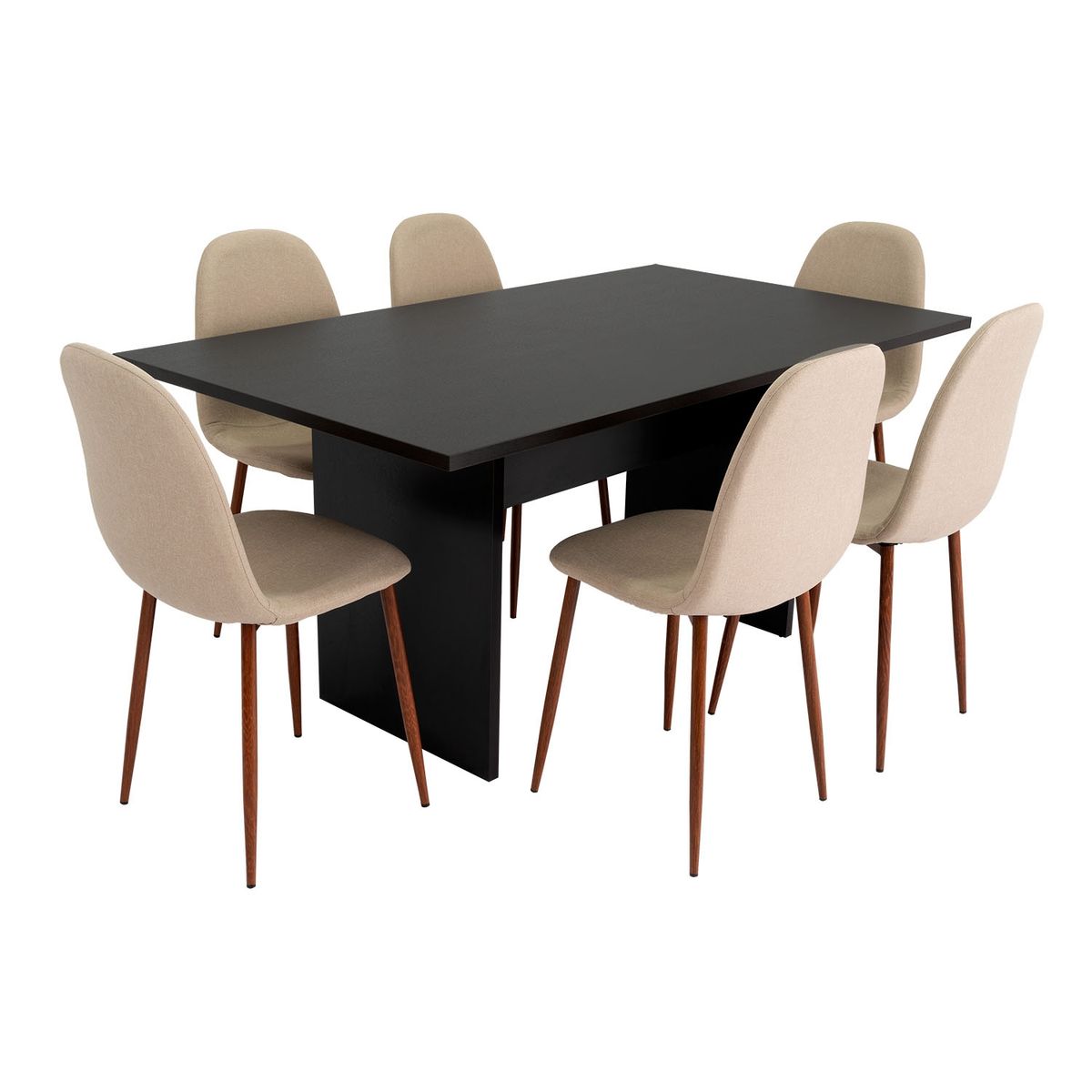 TUHOME - Mesa Comedor+6 Sillas S/Brazo +W/Cc Tuhome