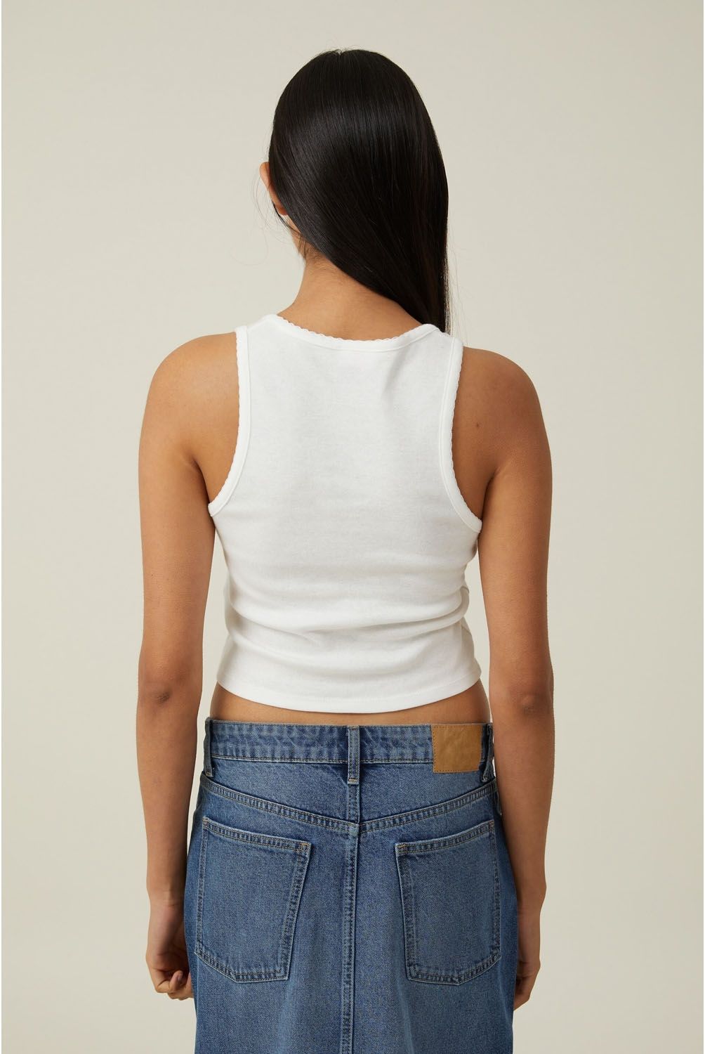 COTTON ON - Polera Lisa Algodón Mujer Cotton On