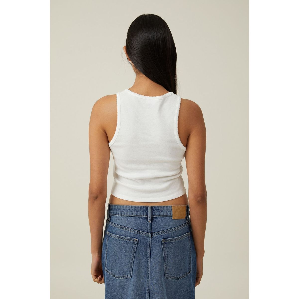 COTTON ON - Polera Lisa Algodón Mujer Cotton On