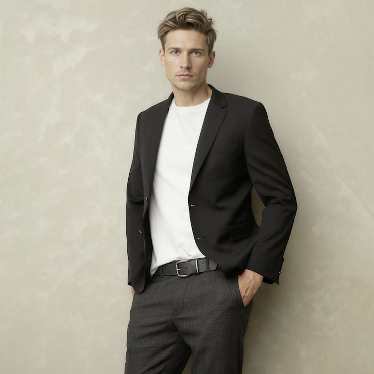 WOLF&HANK - Vestón Lana Slim Fit Wolf&Hank Hombre Diseño Liso