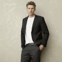 Vestón Lana Slim Fit Hombre Diseño Liso