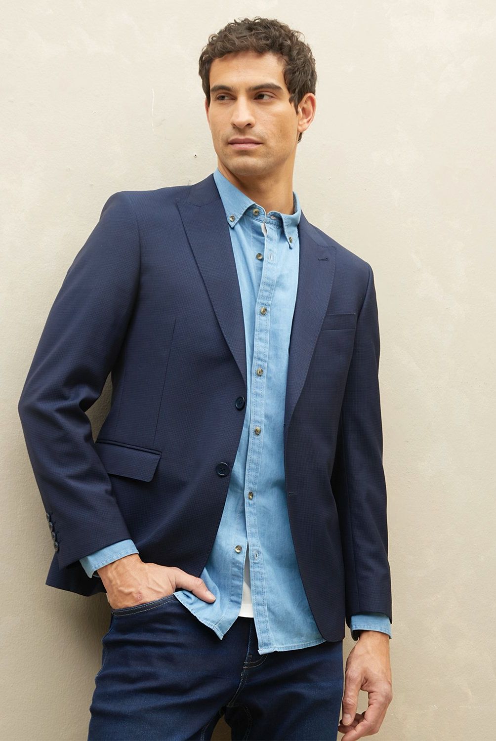WOLF&HANK - Vestón de Lana Hombre Wolf&Hank Slim Fit