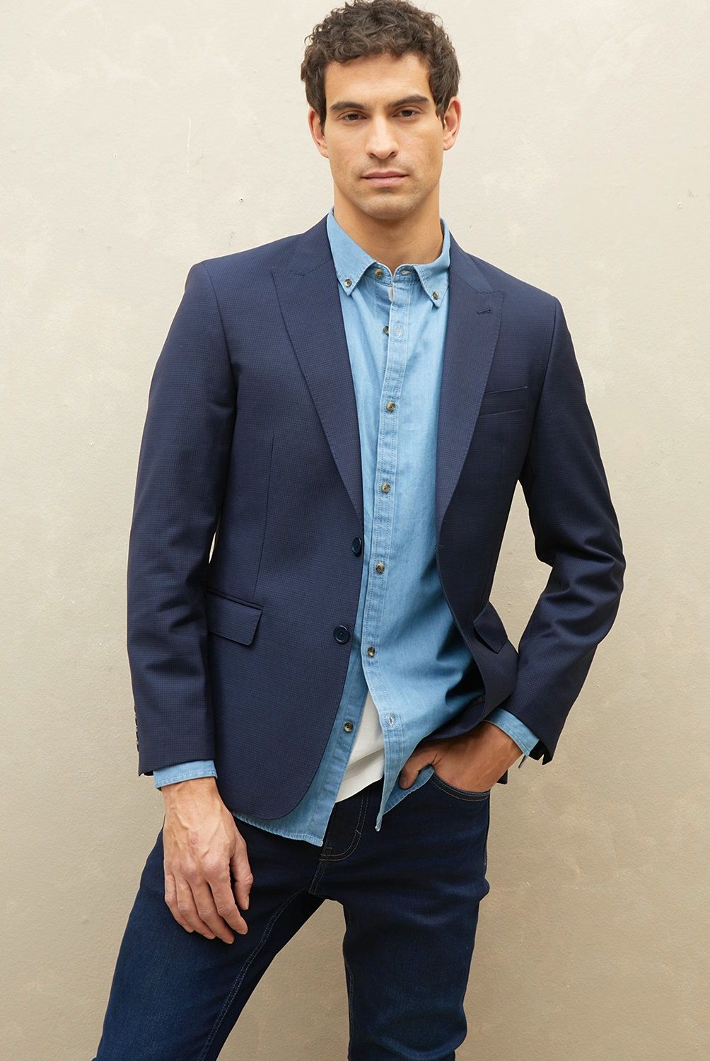 WOLF&HANK - Vestón de Lana Hombre Wolf&Hank Slim Fit