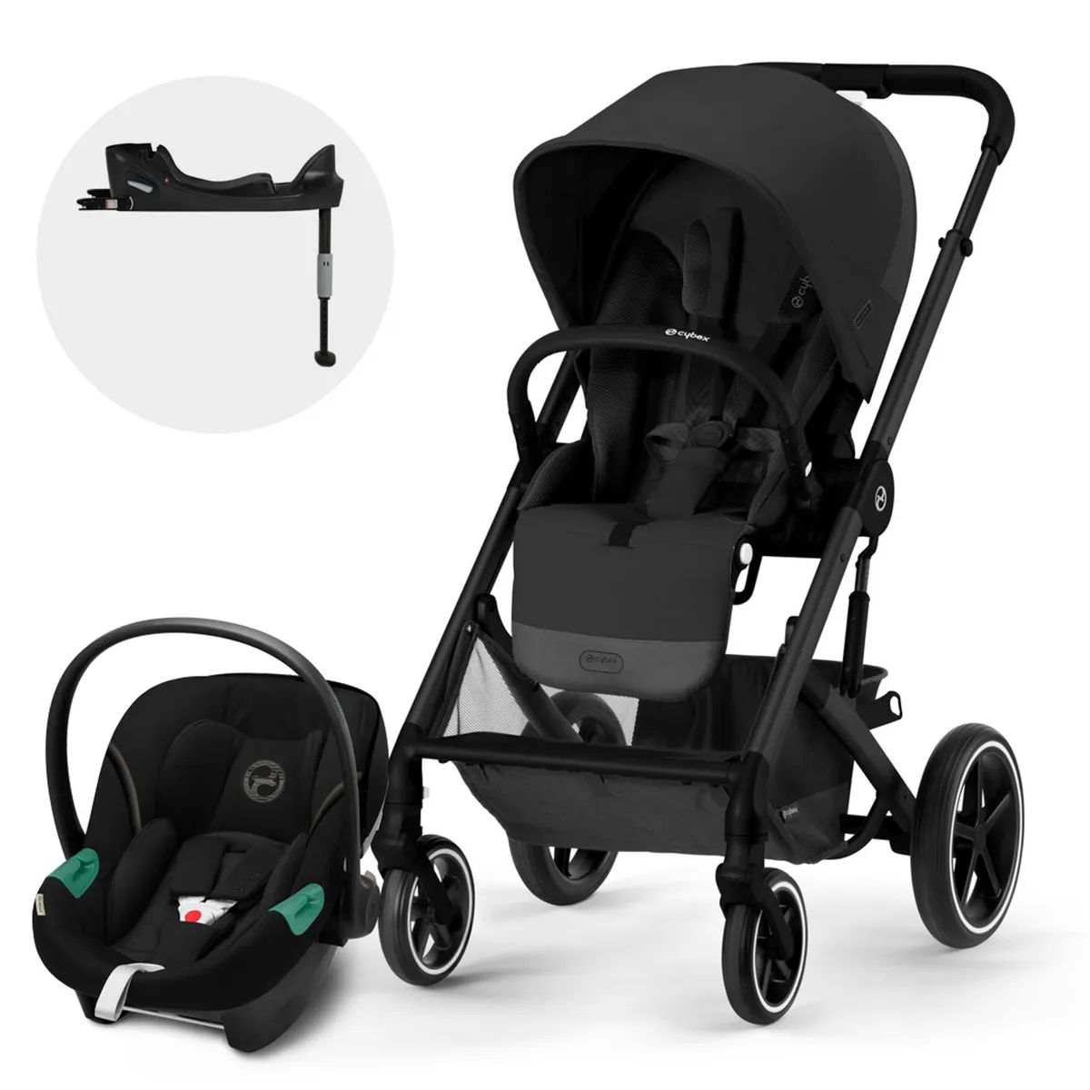 CYBEX - Coche Travel System Balios S Lux 3.0 Blk M.Black + Aton S2 Cybex
