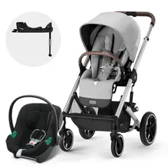 CYBEX - Coche Travel System Balios S Lux 3.0 Slv L.Grey + Aton B2