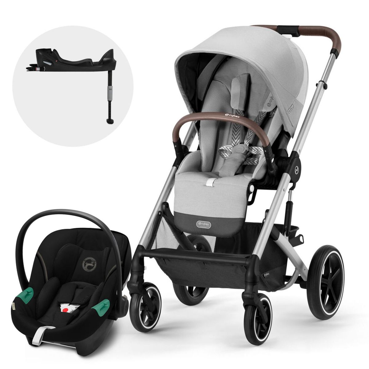CYBEX - Coche Travel System Balios S Lux 3.0 Slv L.Grey + Aton S2 Cybex